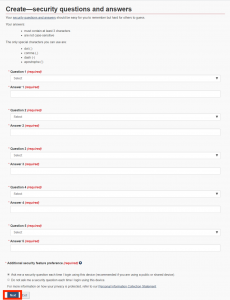 Set CRA account security questions