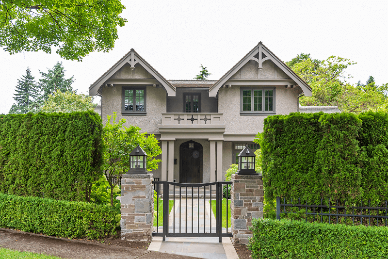 Houses In Suburb At Summer In Canada